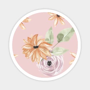 Vintage Floral Pattern Magnet